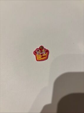 Mini Cute Strawberry Cupcake Embroidered Patch - Pink & Yellow